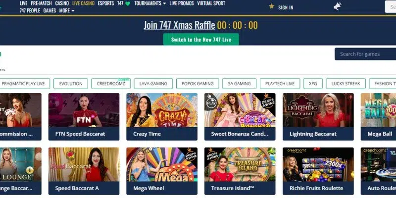 The casino has a wonderful interface